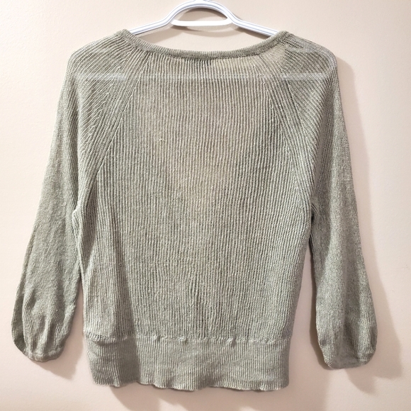Theory - Calida Glint linen knit top - Size 2 - Picture 3 of 6